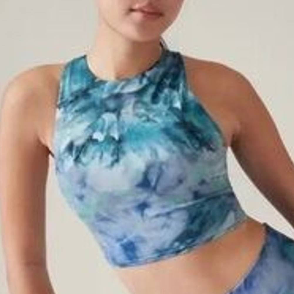 Athleta Conscious Crop Printed Bra D-DD Women's Size Medium New Without Tags